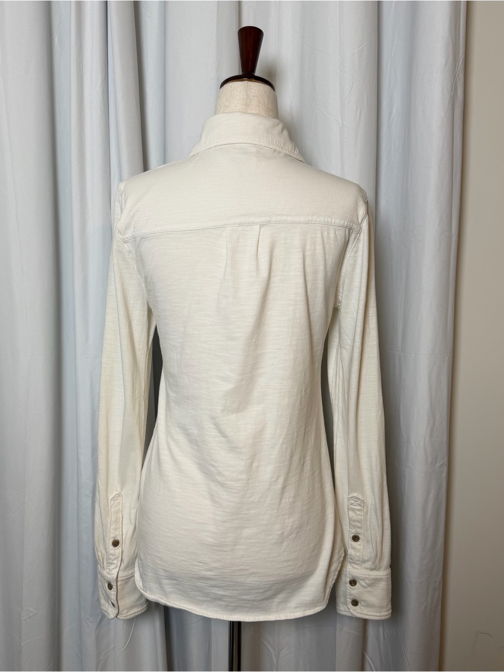 Faherty Sunwashed Knit Shirt White Organic Cotton Small - Picture 4 of 12
